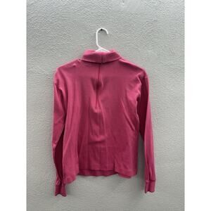 Obermyer Womens Sweatshirt Size Large Pink Ober-T Long Sleeve Half Zip VTG USA
